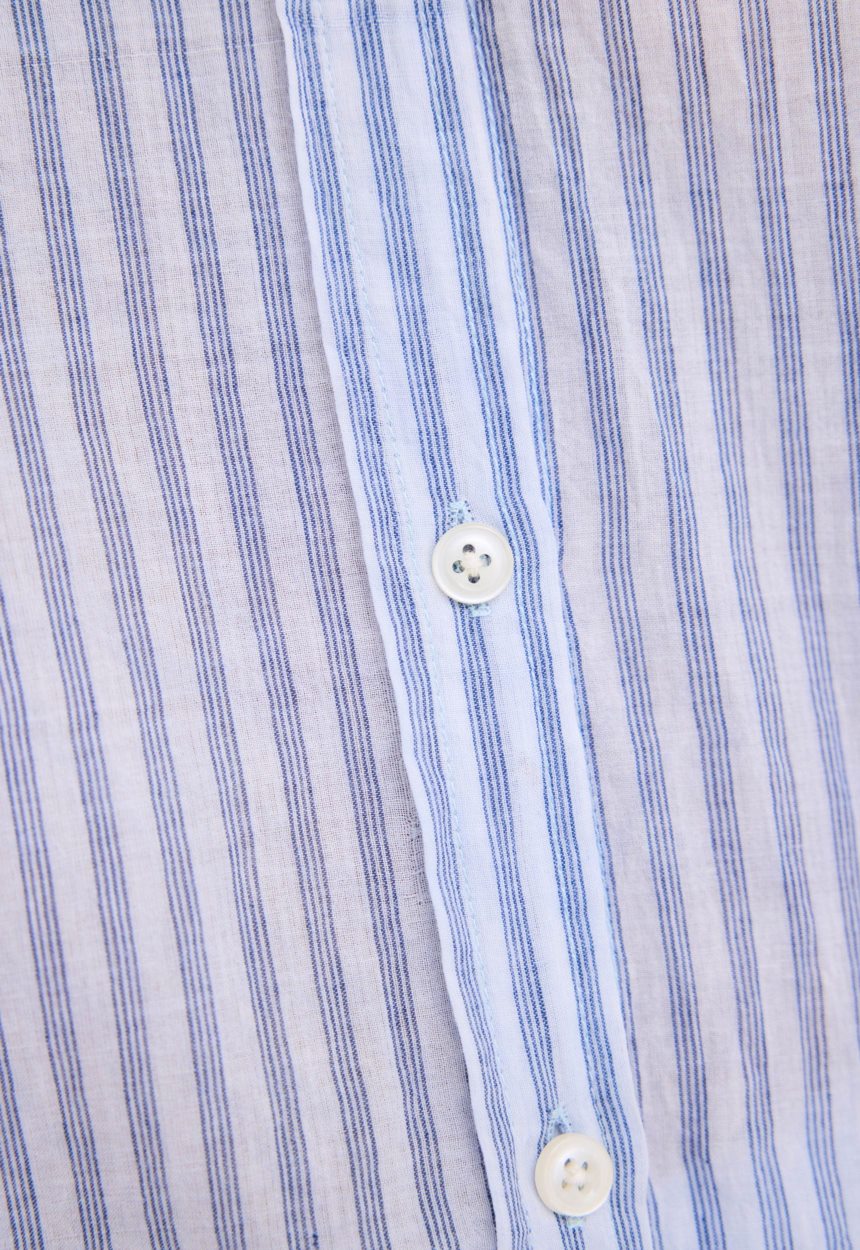 Jac + Jack Yeats Shirt - Four Stripe in Denim Blue